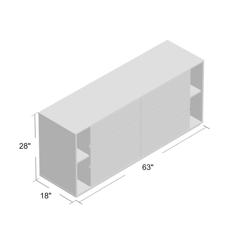 Amalie 6 Drawer Double Dresser & Reviews AllModern